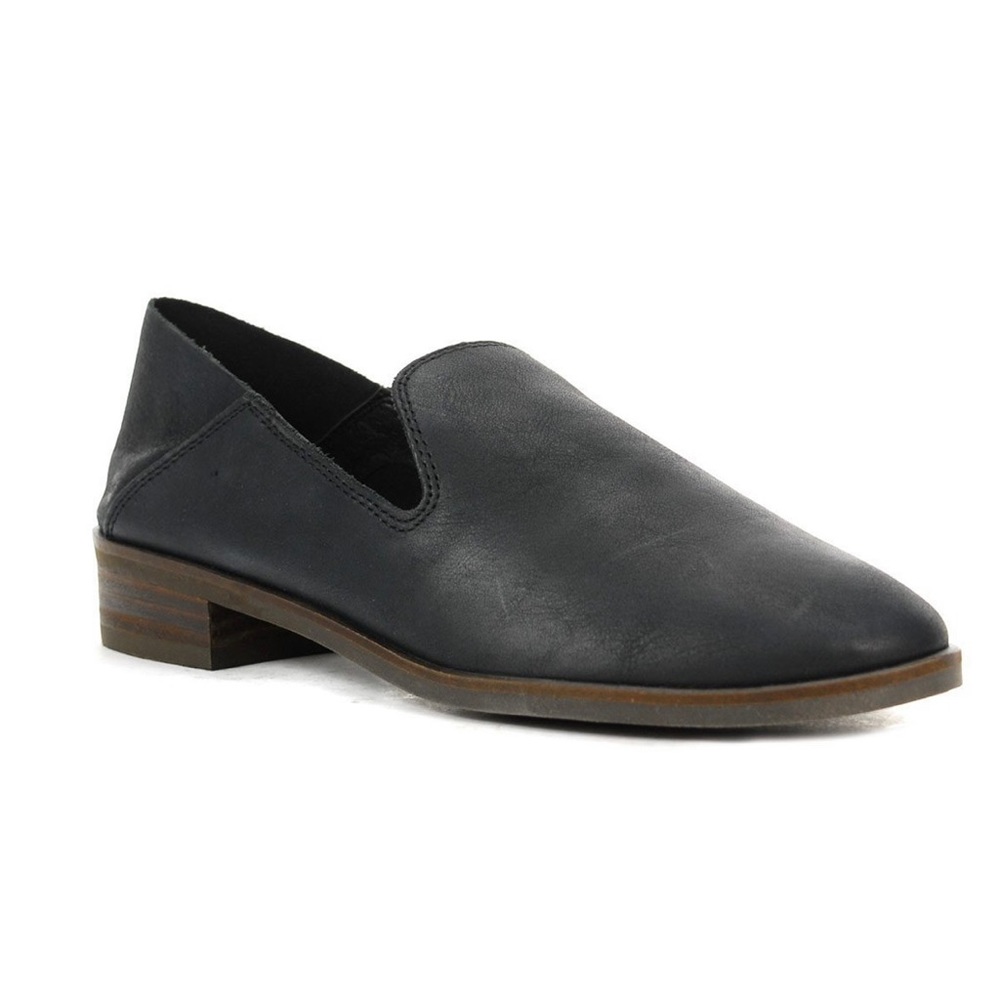 Lucky Brand Cahill Black Leather Loafers Size 37